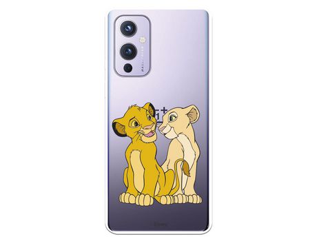 Funda para OnePlus 9 Oficial de Disney Simba y Nala Silueta - El Rey León