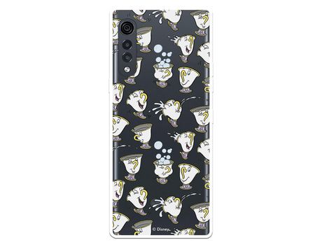 Funda para LG Velvet 5G Oficial da Disney Chip Potts Siluetas La Bella y la Bestia