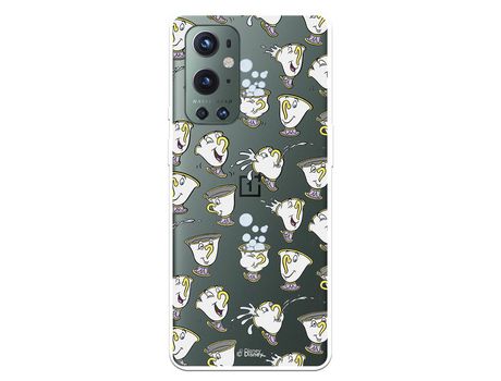 Funda para OnePlus 9 Pro Oficial da Disney Chip Potts Siluetas La Bella y la Bestia