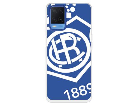 Funda para Oppo A54 4G del Recre Escudo Fondo azul - Licencia Oficial Real Club Recreativo de Huelva