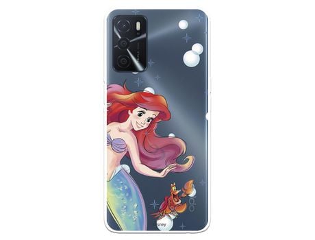 Funda para Oppo A16 Oficial de Disney Ariel y Sebastián Burbujas - La Sirenita
