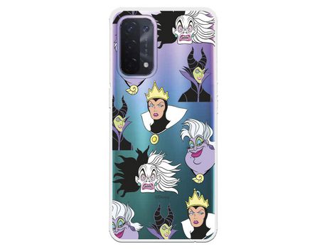 Funda para Oppo A74 5G Oficial de Disney Villanas Patrón