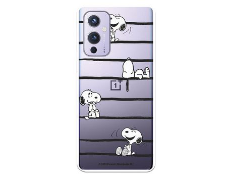 Funda para OnePlus 9 Oficial de Peanuts Snoopy rayas - Snoopy