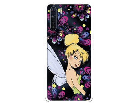 Funda para Oppo A91 Oficial de Disney Campanilla Flores - Peter Pan