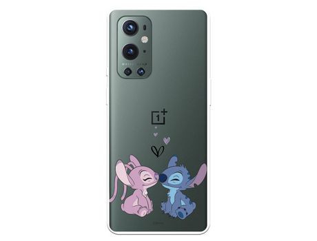 Funda para OnePlus 9 Pro Oficial de Disney Angel & Stitch Beso - Lilo & Stitch