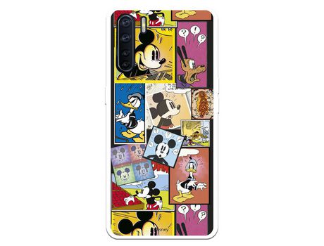 Funda para Oppo A91 Oficial de Disney Mickey Comic - Clásicos Disney