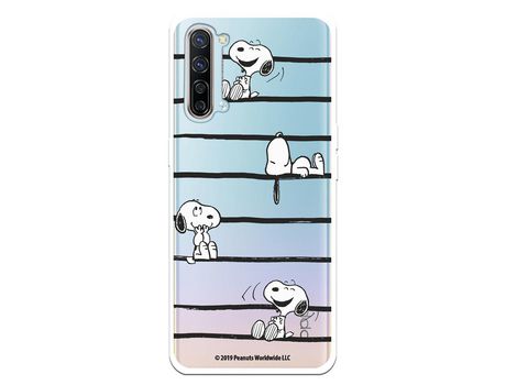 Funda para Oppo Find X2 Lite Oficial de Peanuts Snoopy rayas - Snoopy