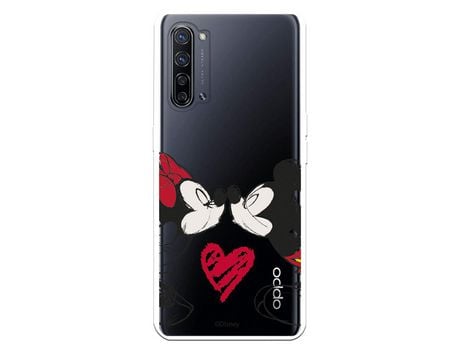 Funda para Oppo Find X2 Neo Oficial de Disney Mickey y Minnie Beso - Clásicos Disney