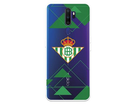 Funda para Oppo A9 2020 del Betis Escudo Fondo transparente - Licencia Oficial
