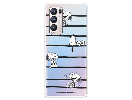 Funda para Oppo Find X3 Neo Oficial de Peanuts Snoopy rayas - Snoopy