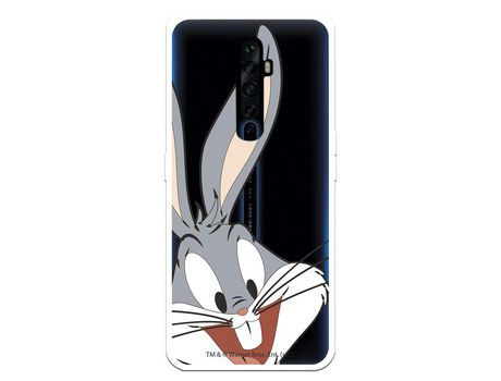 Funda para Oppo Reno 2Z Oficial de Warner Bros Bugs Bunny Silueta Transparente - Looney Tunes