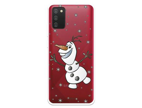 Funda para Samsung Galaxy A02s Oficial de Disney Olaf Transparente - Frozen