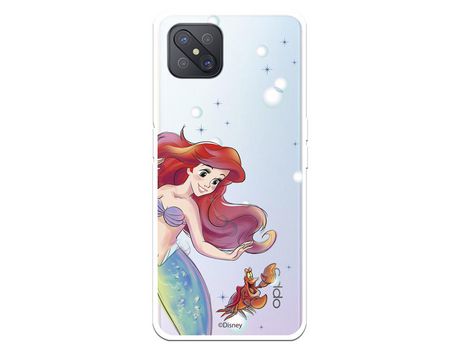 Funda para Oppo Reno 4Z Oficial de Disney Ariel y Sebastián Burbujas - La Sirenita