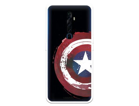 Funda para Oppo Reno 2Z Oficial de Marvel Capitan America Escudo Transparente