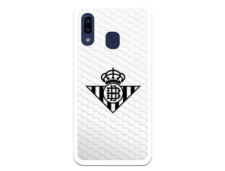 Funda para Samsung Galaxy A20E del Betis Escudo Negro Fondo Red - Licencia Oficial