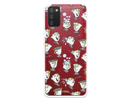 Funda para Samsung Galaxy A02s Oficial da Disney Chip Potts Siluetas La Bella y la Bestia