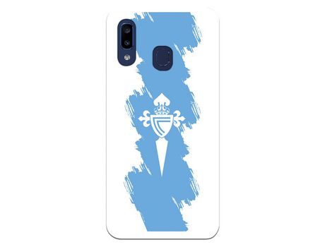 Funda para Samsung Galaxy A20E del Celta Escudo Trazo azul - Licencia Oficial RC Celta