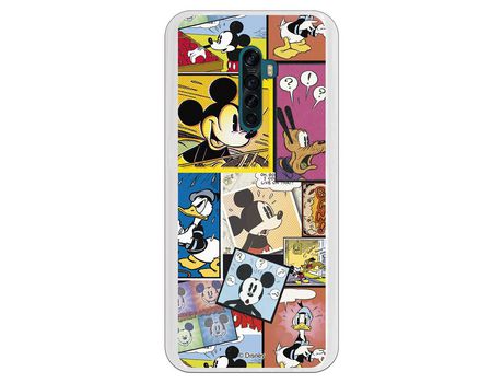 Funda para Oppo Reno2 Oficial de Disney Mickey Comic - Clásicos Disney
