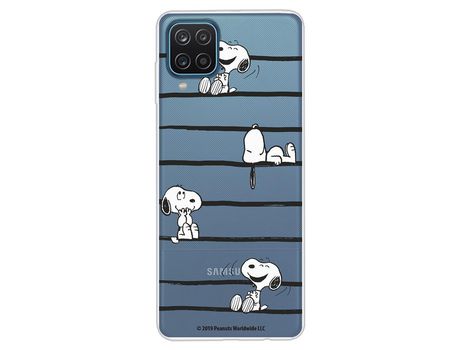 Funda para Samsung Galaxy A12 Oficial de Peanuts Snoopy rayas - Snoopy