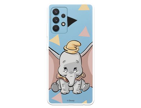 Funda para Samsung Galaxy A32 4G Oficial de Disney Dumbo Silueta Transparente - Dumbo
