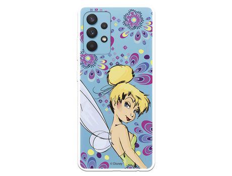 Funda para Samsung Galaxy A32 4G Oficial de Disney Campanilla Flores - Peter Pan
