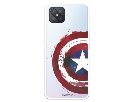 Funda para Oppo Reno 4Z Oficial de Marvel Capitan America Escudo Transparente