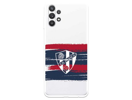 Funda para Samsung Galaxy A32 5G del Huesca Rayas Transparente - Licencia Oficial SD Huesca