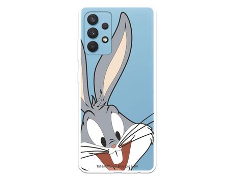 Funda para Samsung Galaxy A32 4G Oficial de Warner Bros Bugs Bunny Silueta Transparente - Looney Tunes