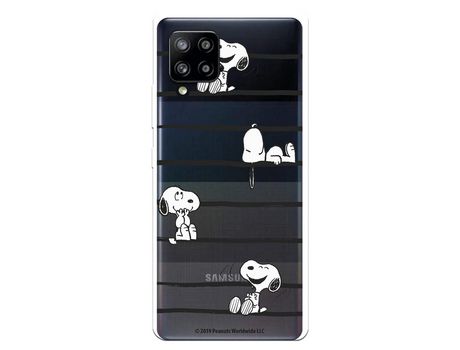 Funda para Samsung Galaxy A42 5G Oficial de Peanuts Snoopy rayas - Snoopy