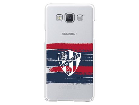 Funda para Samsung Galaxy A5 del Huesca Rayas Transparente - Licencia Oficial SD Huesca
