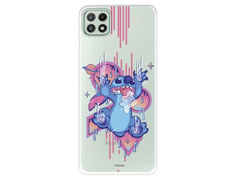 Funda para Samsung Galaxy A22 5G Oficial de Disney Stitch Graffiti - Lilo & Stitch