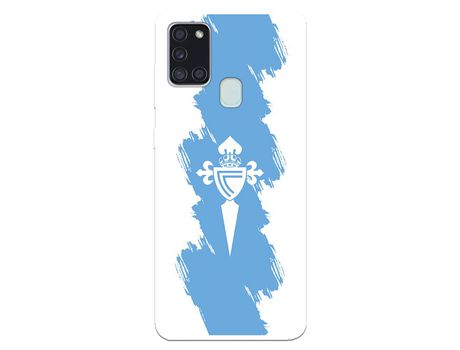 Funda para Samsung Galaxy A21S del Celta Escudo Trazo azul - Licencia Oficial RC Celta
