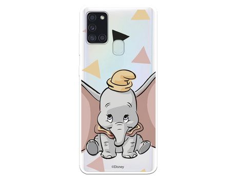 Funda para Samsung Galaxy A21S Oficial de Disney Dumbo Silueta Transparente - Dumbo