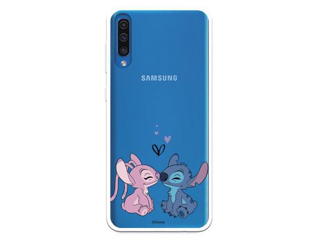 Funda para Samsung Galaxy A70 Oficial de Disney Angel & Stitch Beso - Lilo & Stitch