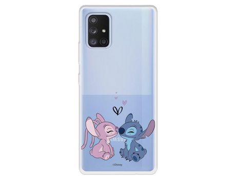 Funda para Samsung Galaxy A71 5G Oficial de Disney Angel & Stitch Beso - Lilo & Stitch