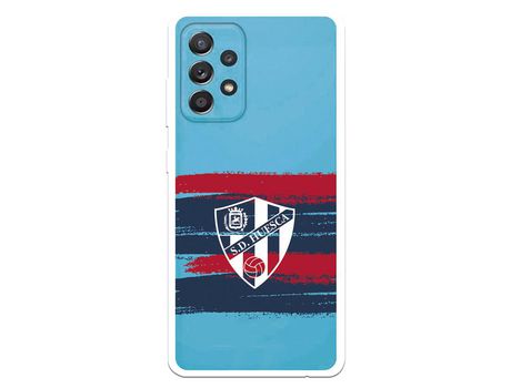 Funda para Samsung Galaxy A52 5G del Huesca Rayas Transparente - Licencia Oficial SD Huesca
