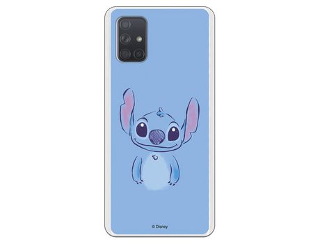 Funda para Samsung Galaxy A71 Oficial de Disney Stitch azul - Lilo & Stitch