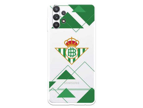 Funda para Samsung Galaxy A32 5G del Betis Escudo Fondo transparente - Licencia Oficial