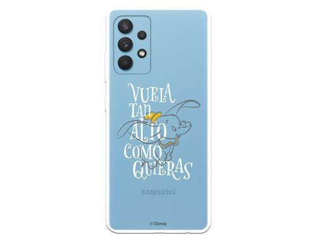 Funda para Samsung Galaxy A32 4G Oficial de Disney Dumbo Vuela tan Alto - Dumbo