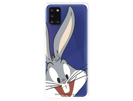Funda para Samsung Galaxy A31 Oficial de Warner Bros Bugs Bunny Silueta Transparente - Looney Tunes