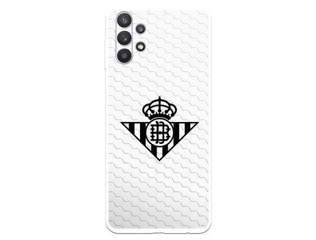 Funda para Samsung Galaxy A32 5G del Betis Escudo Negro Fondo Red - Licencia Oficial