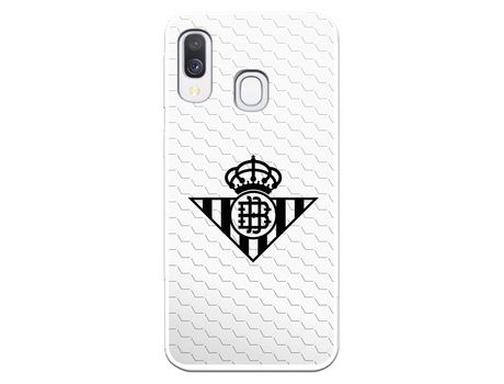 Funda para Samsung Galaxy A40 del Betis Escudo Negro Fondo Red - Licencia Oficial