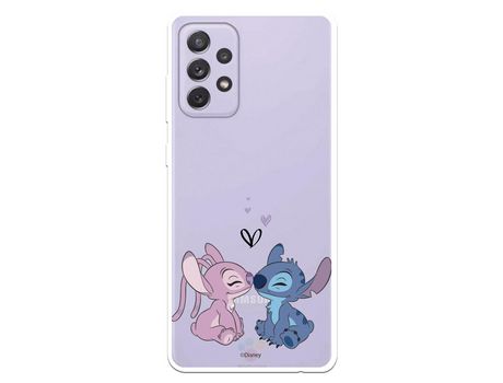 Funda para Samsung Galaxy A72 5G Oficial de Disney Angel & Stitch Beso - Lilo & Stitch