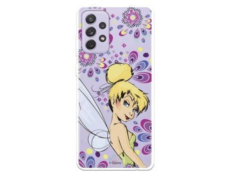Funda para Samsung Galaxy A72 5G Oficial de Disney Campanilla Flores - Peter Pan