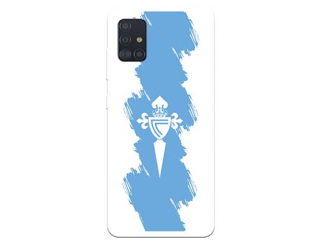 Funda para Samsung Galaxy A51 del Celta Escudo Trazo azul - Licencia Oficial RC Celta