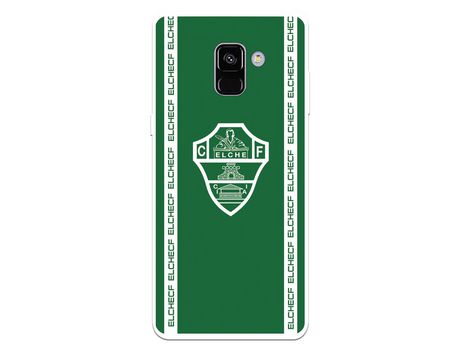 Funda para Samsung Galaxy A8 Plus 2018 del Elche CF Escudo Fondo Verde - Licencia Oficial Elche CF