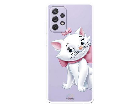 Funda para Samsung Galaxy A72 5G Oficial de Disney Marie Silueta - Los Aristogatos