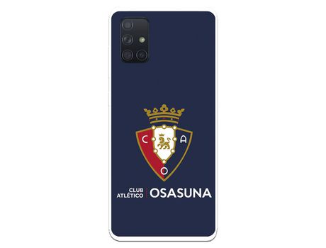 Funda para Samsung Galaxy A71 del Osasuna Escudo Fondo azul - Licencia Oficial CA Osasuna