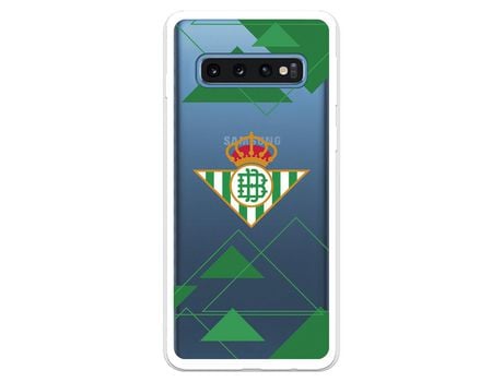 Funda para Samsung Galaxy S10 Plus del Betis Escudo Fondo transparente - Licencia Oficial
