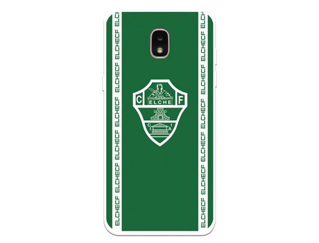 Funda para Samsung Galaxy J3 2018 del Elche CF Escudo Fondo Verde - Licencia Oficial Elche CF